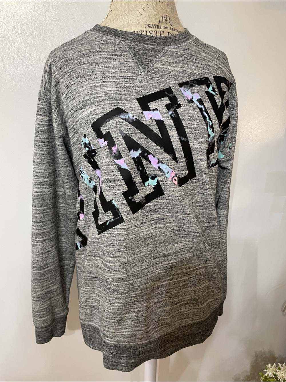 VS PINK Grey Heather Pullover Sweatshirt